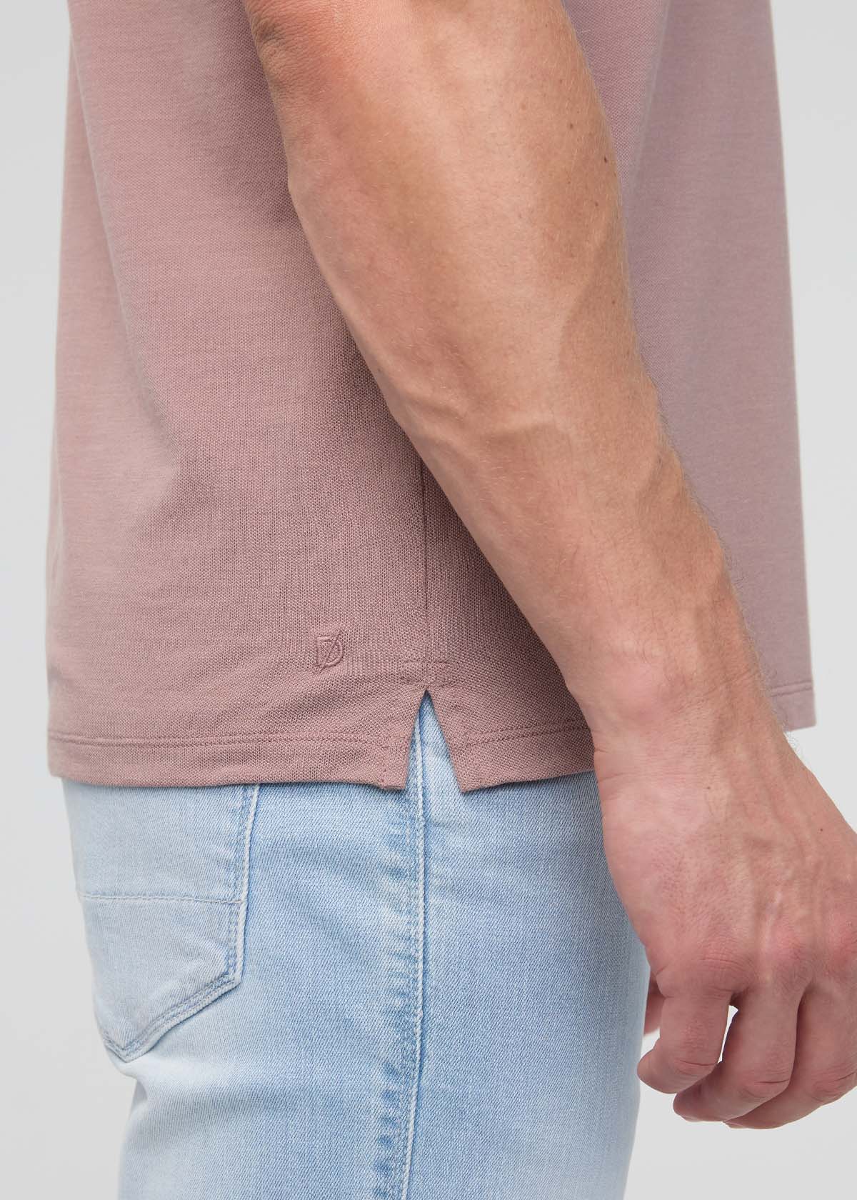 Air Flow Pique Polo - Hazy Mauve - Image 4