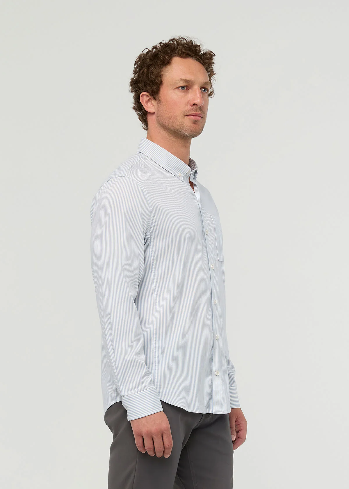 Cloudweight Twill One Pocket Shirt - Blue Stripe - Image 3
