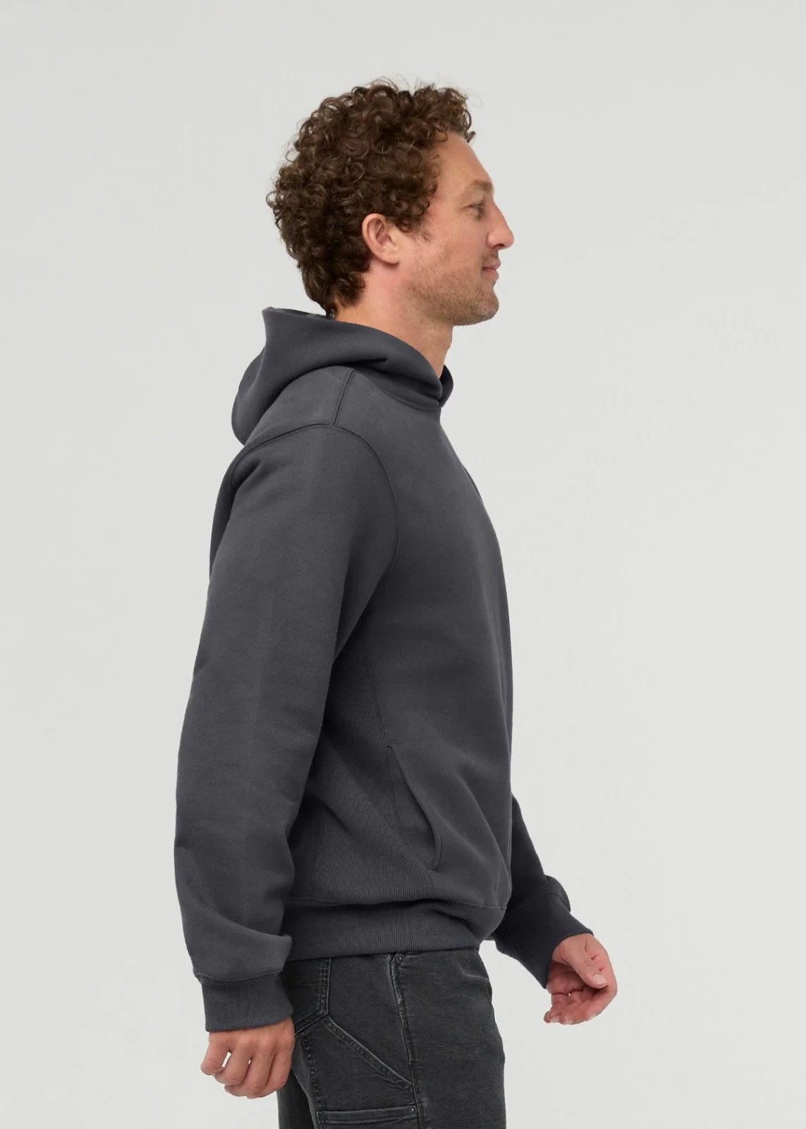 DuraSoft Fleece Motion Hoodie - Washed Grey - Image 3