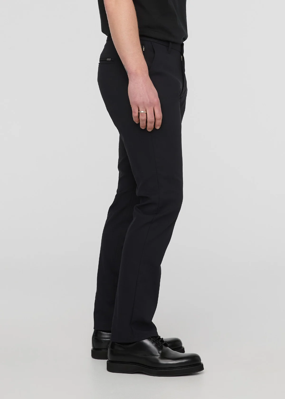 NuStretch Relaxed Taper Trouser - Black - Image 3