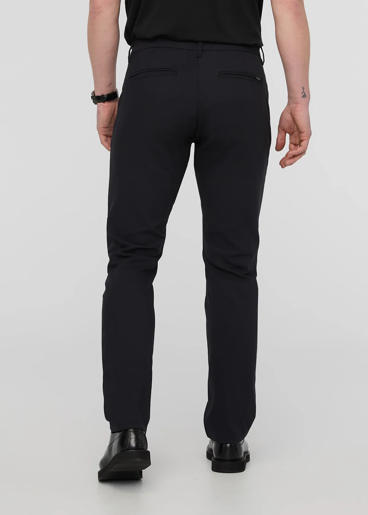 NuStretch Relaxed Taper Trouser - Black - Image 4