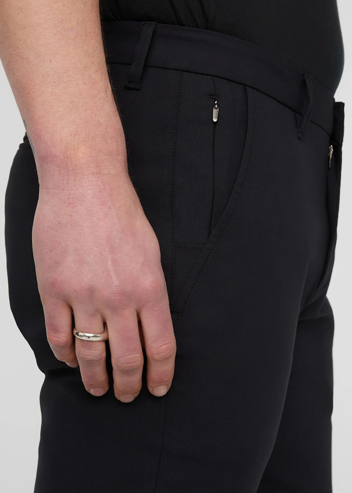 NuStretch Relaxed Taper Trouser - Black - Image 6