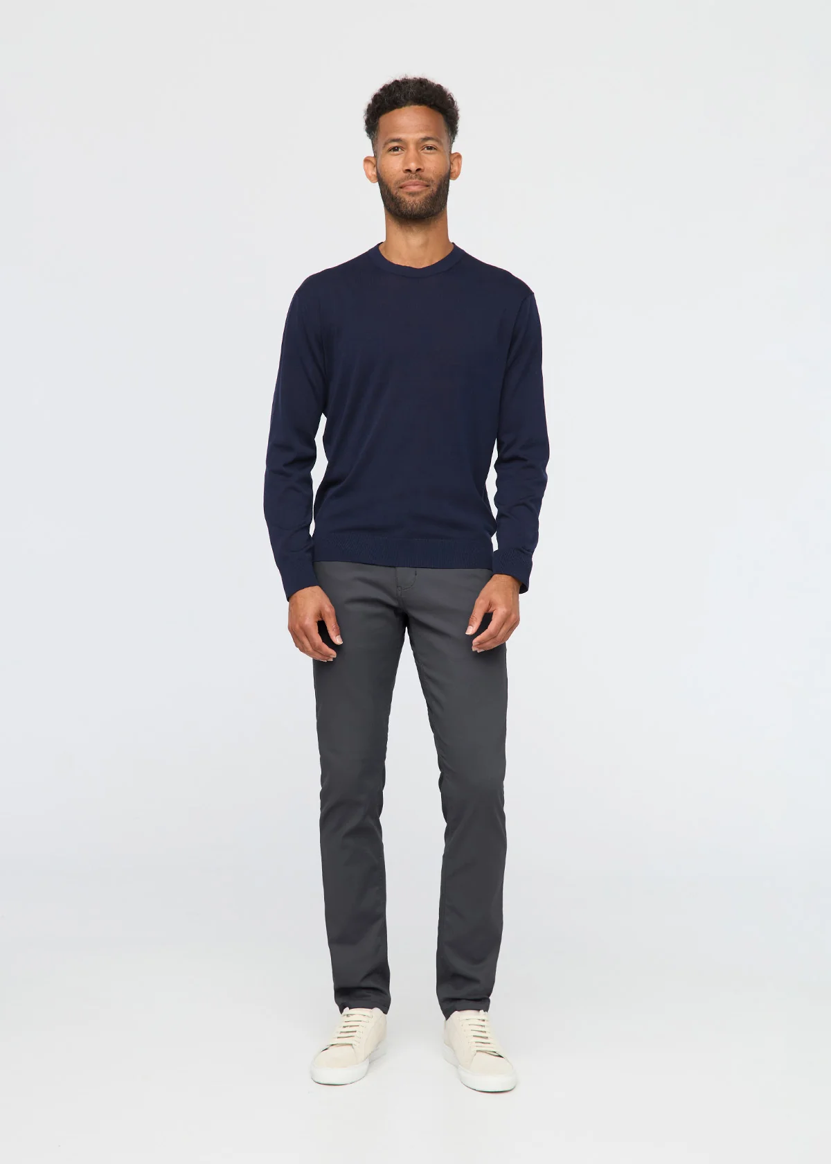NuStretch Slim Straight Trouser - Charcoal