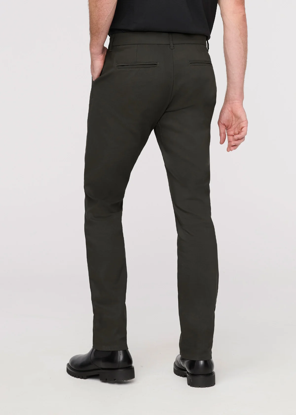 NuStretch Slim Straight Trouser - Evergreen - Image 4