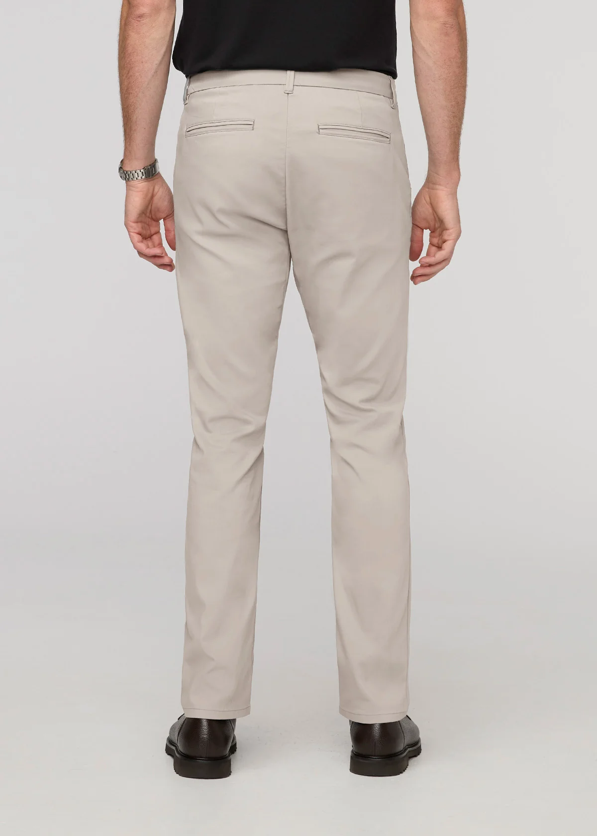 NuStretch Slim Straight Trouser - Stone - Image 4