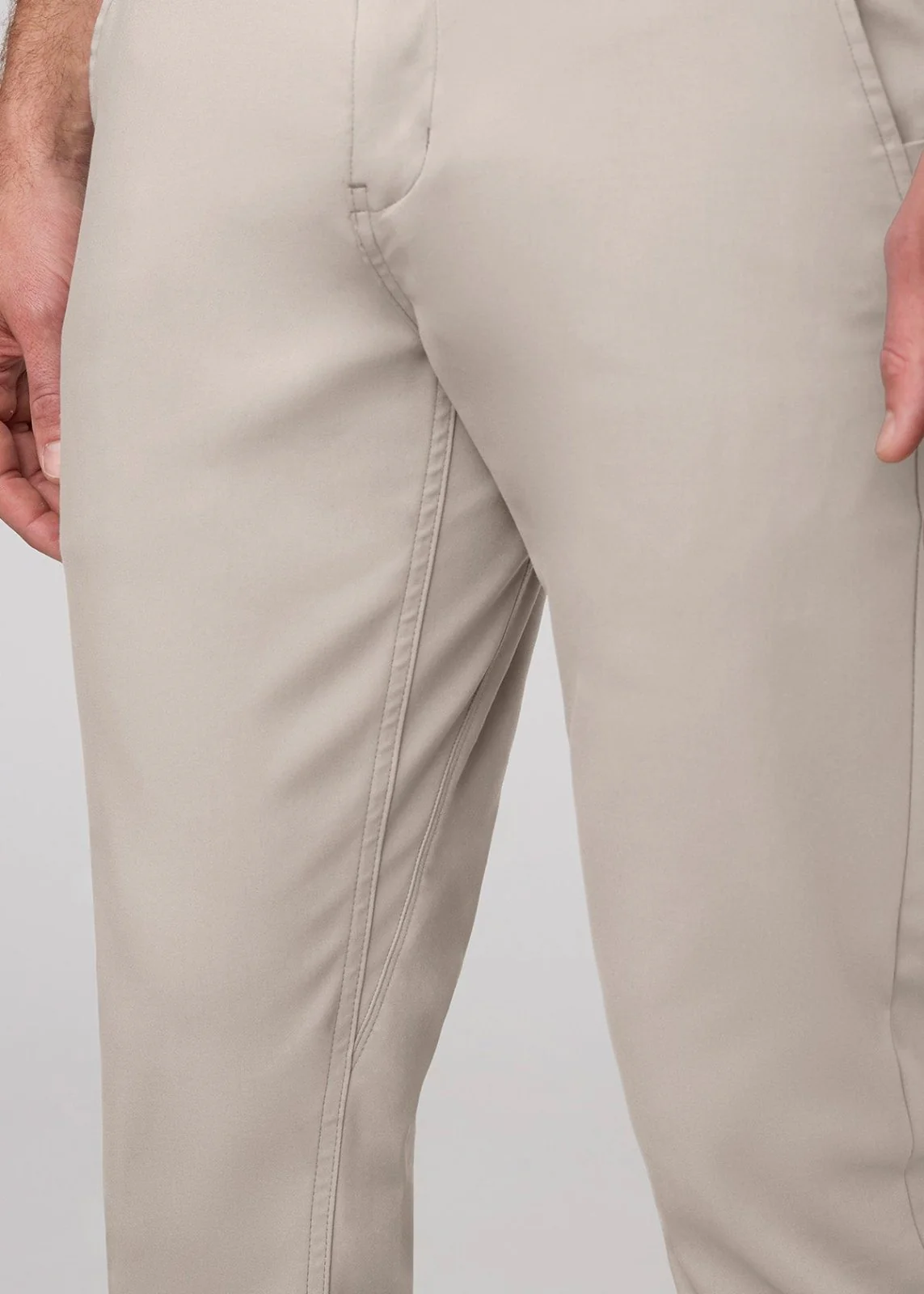 NuStretch Slim Straight Trouser - Stone - Image 6