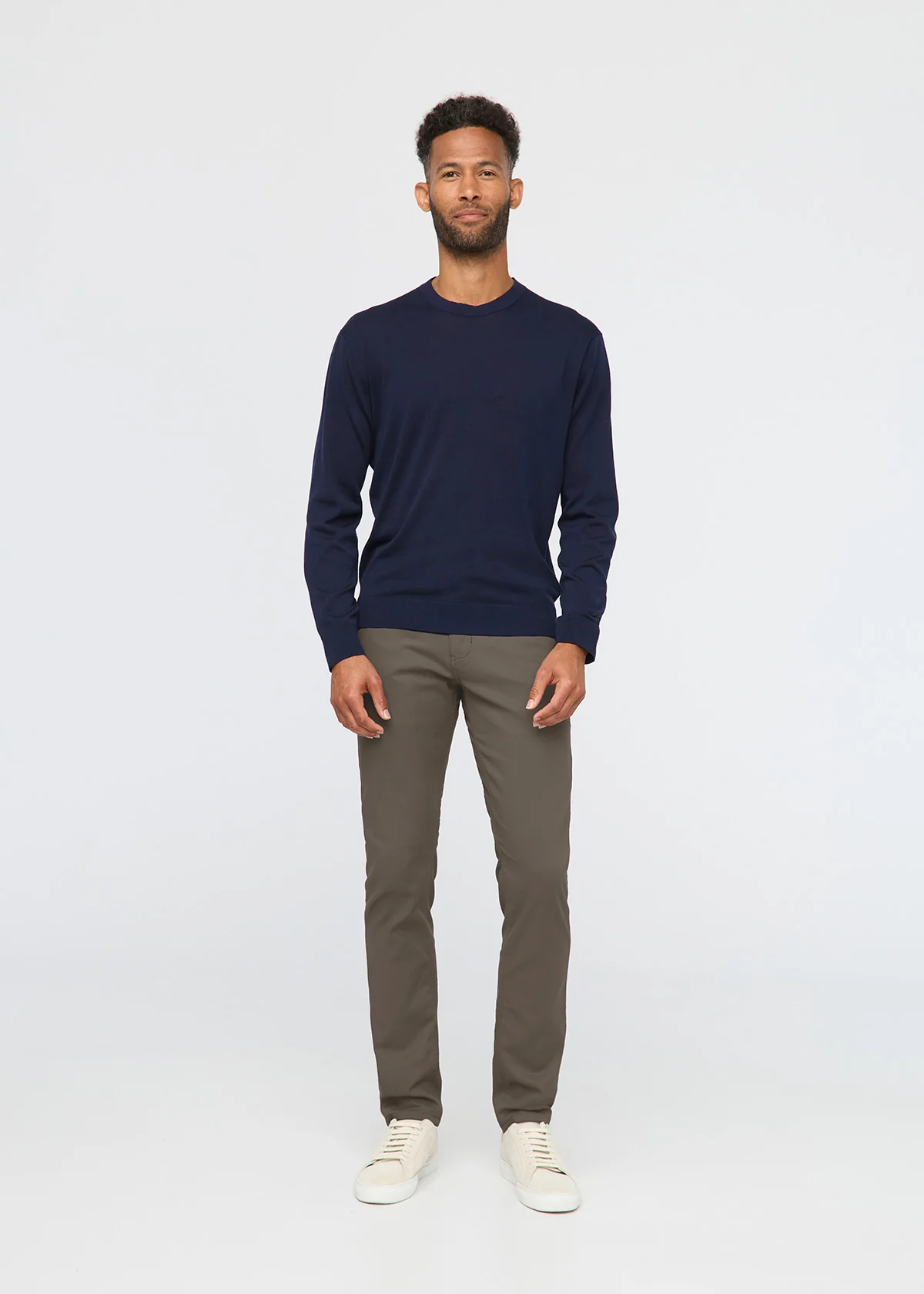 NuStretch Slim Straight Trouser - Thyme