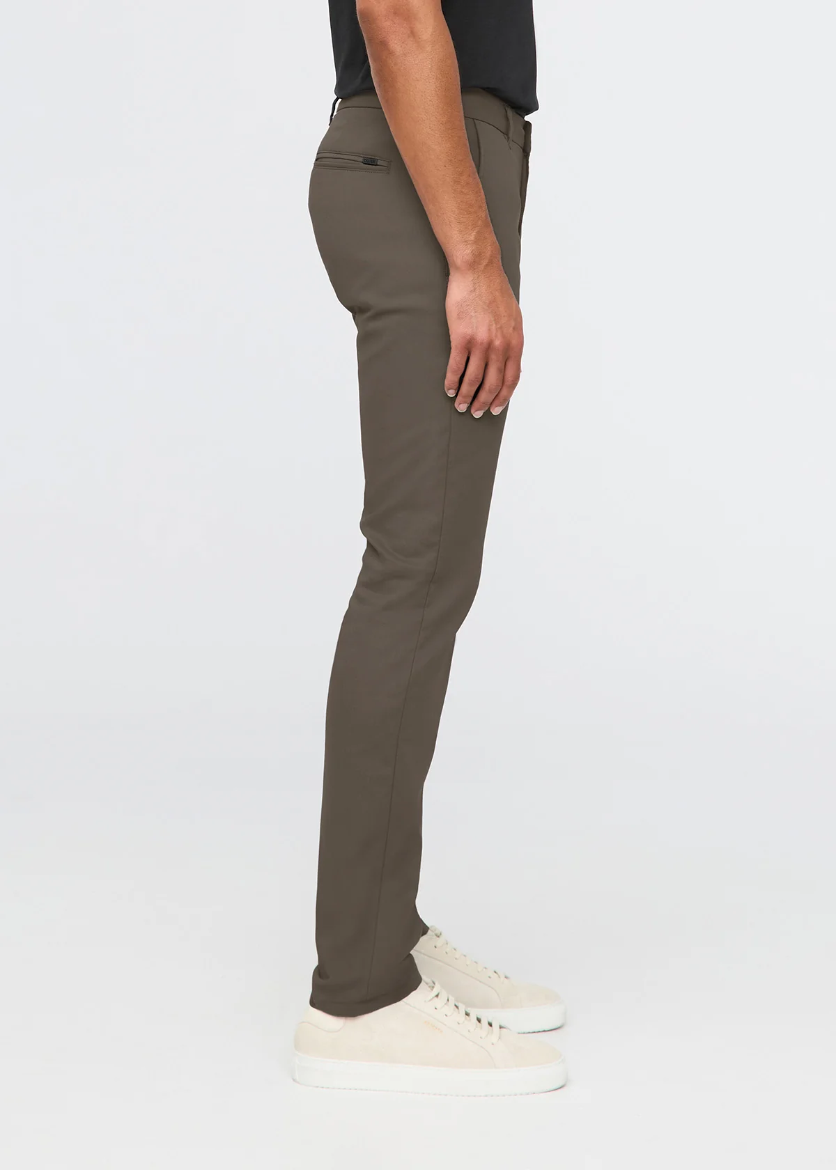 NuStretch Slim Straight Trouser - Thyme - Image 3