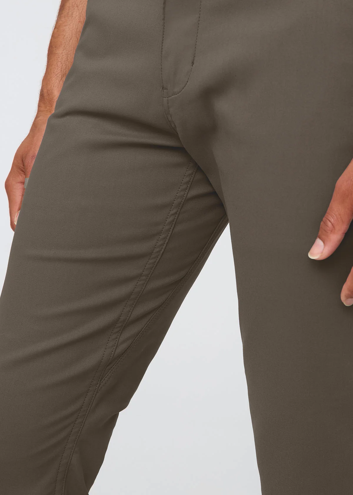 NuStretch Slim Straight Trouser - Thyme - Image 6