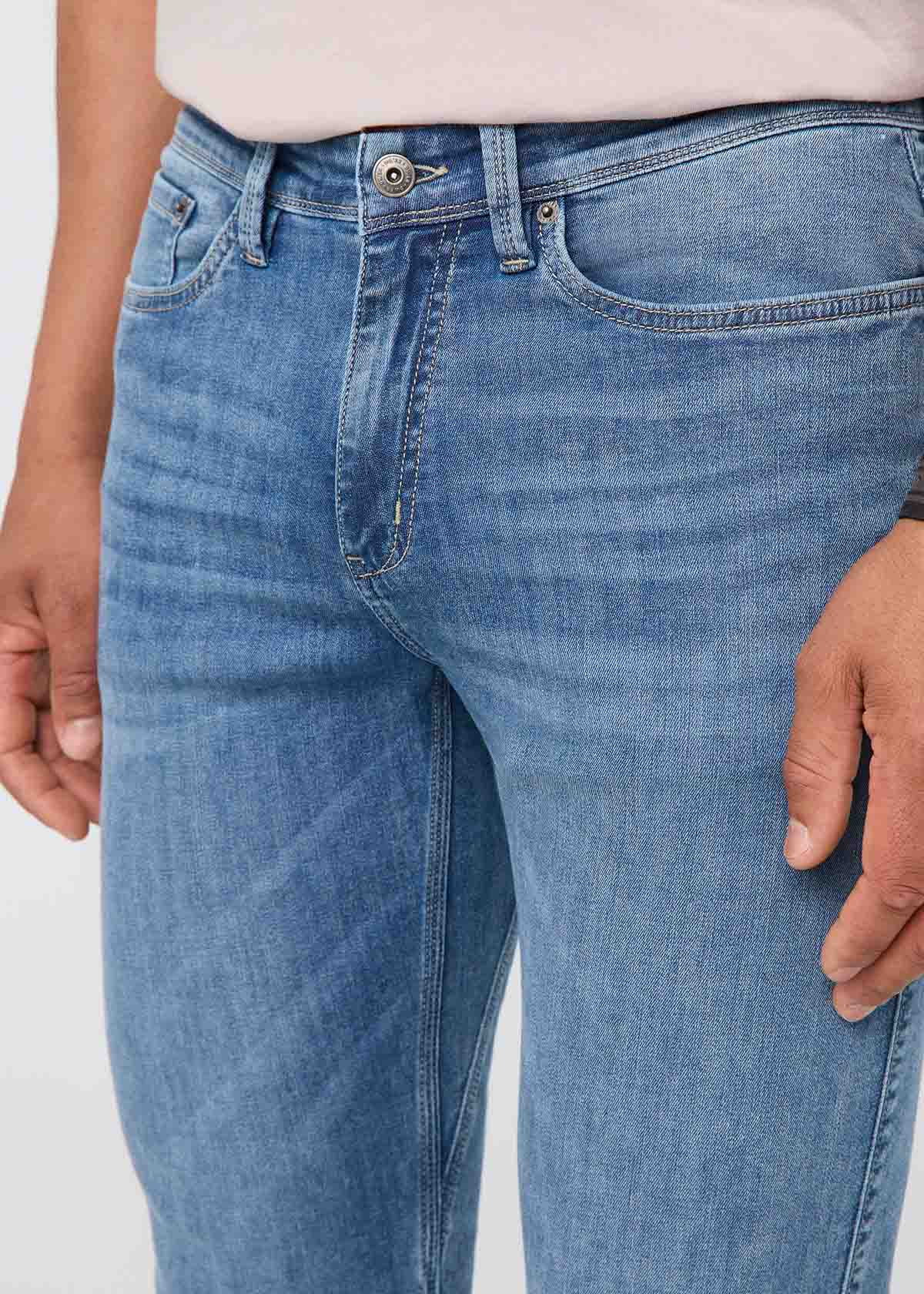 Performance Denim Lite Slim Straight - Slate Indigo - Image 5