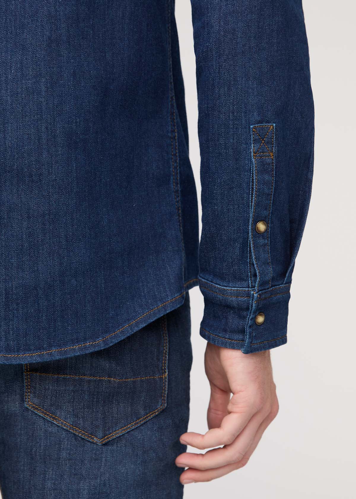 Performance Denim Lite Two-Pocket Shirt - Dark Stone - Image 6