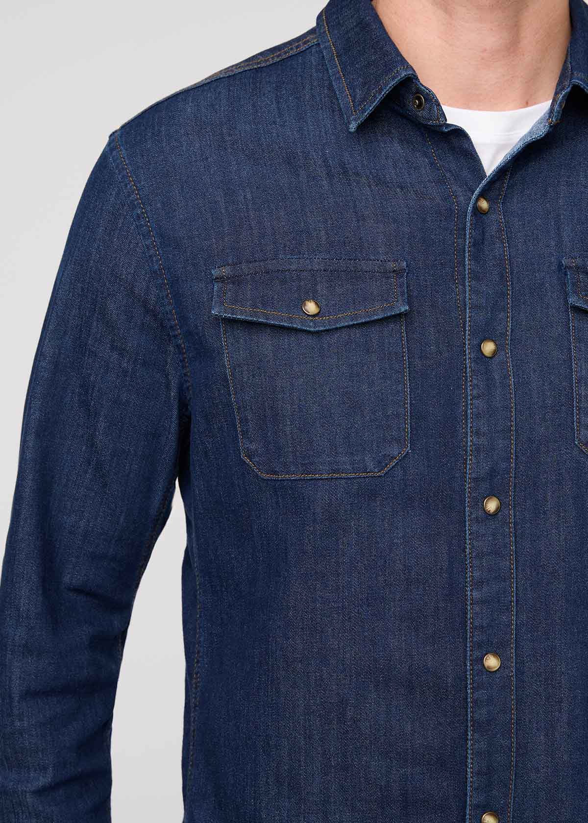 Performance Denim Lite Two-Pocket Shirt - Dark Stone - Image 7
