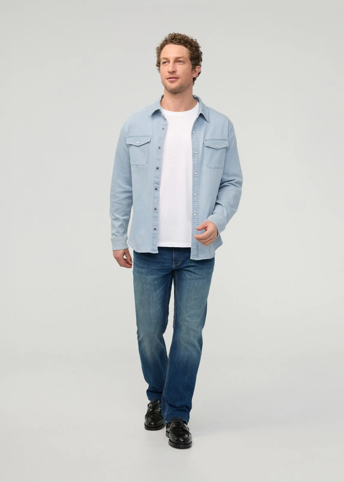 Performance Denim Lite Two-Pocket Shirt - Dune Blue - Image 2