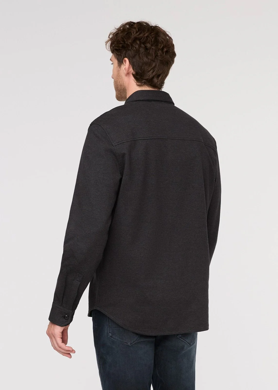 Performance Flannel Button Down - Heather Black - Image 5