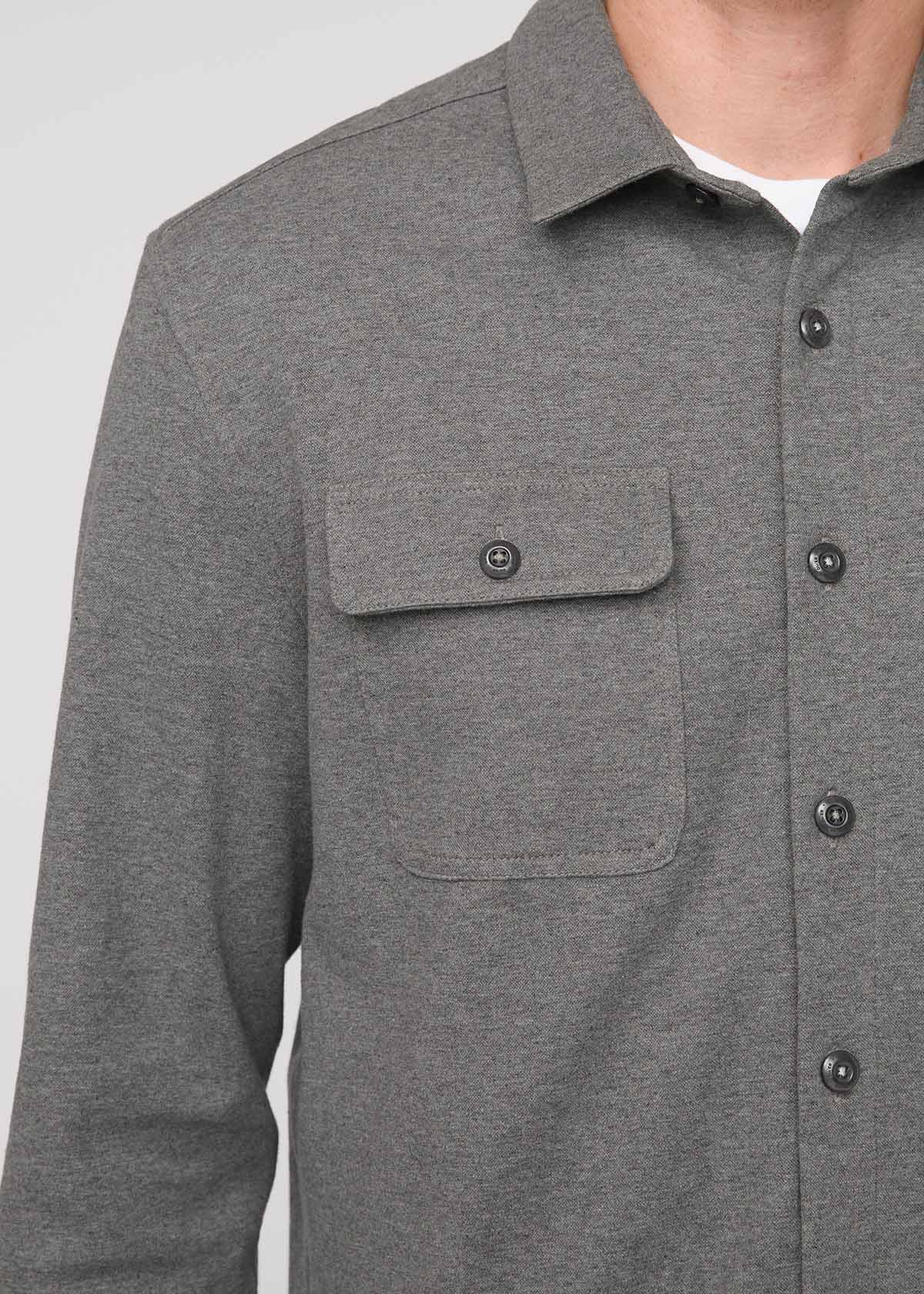 Performance Flannel Button Down - Heather Grey - Image 5