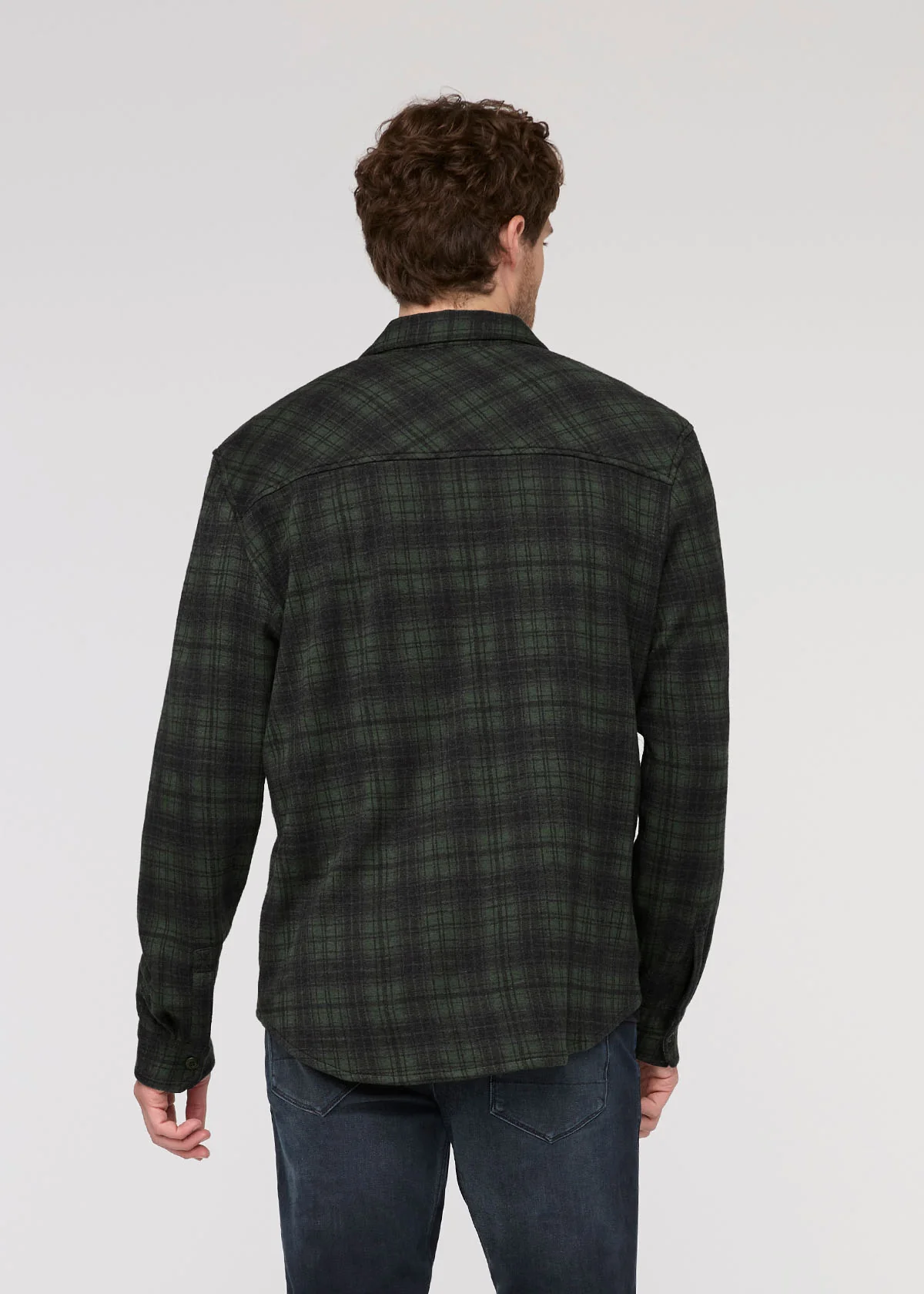 Performance Flannel Button Down - Heather Peat Plaid - Image 5