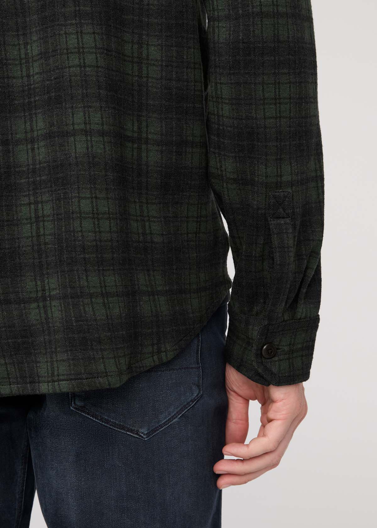 Performance Flannel Button Down - Heather Peat Plaid - Image 6