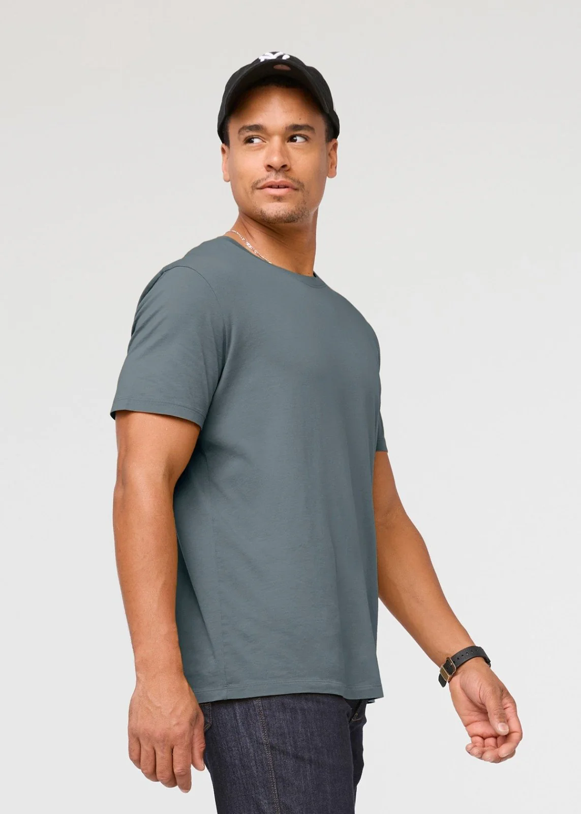 PurePima Only Tee - Stone Blue - Image 3