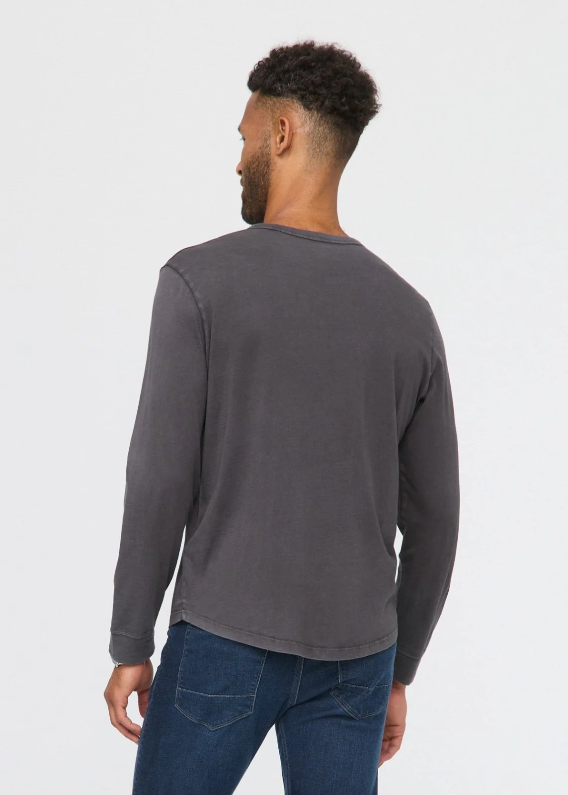 PurePima Vintage Henley - Washed Grey - Image 4