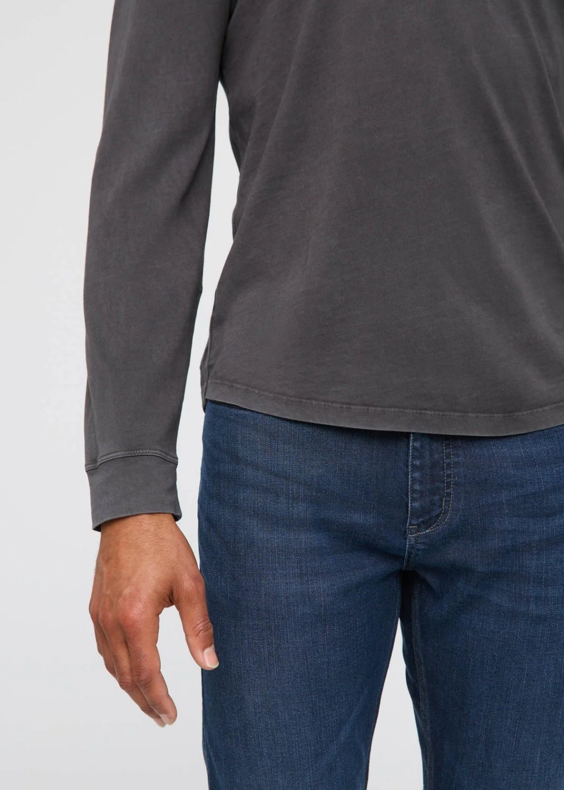 PurePima Vintage Henley - Washed Grey - Image 5