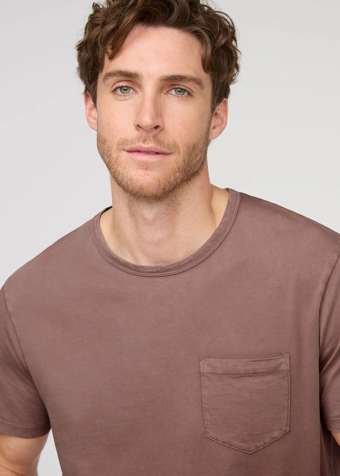 PurePima Vintage Pocket Tee - Washed Mauve - Image 5