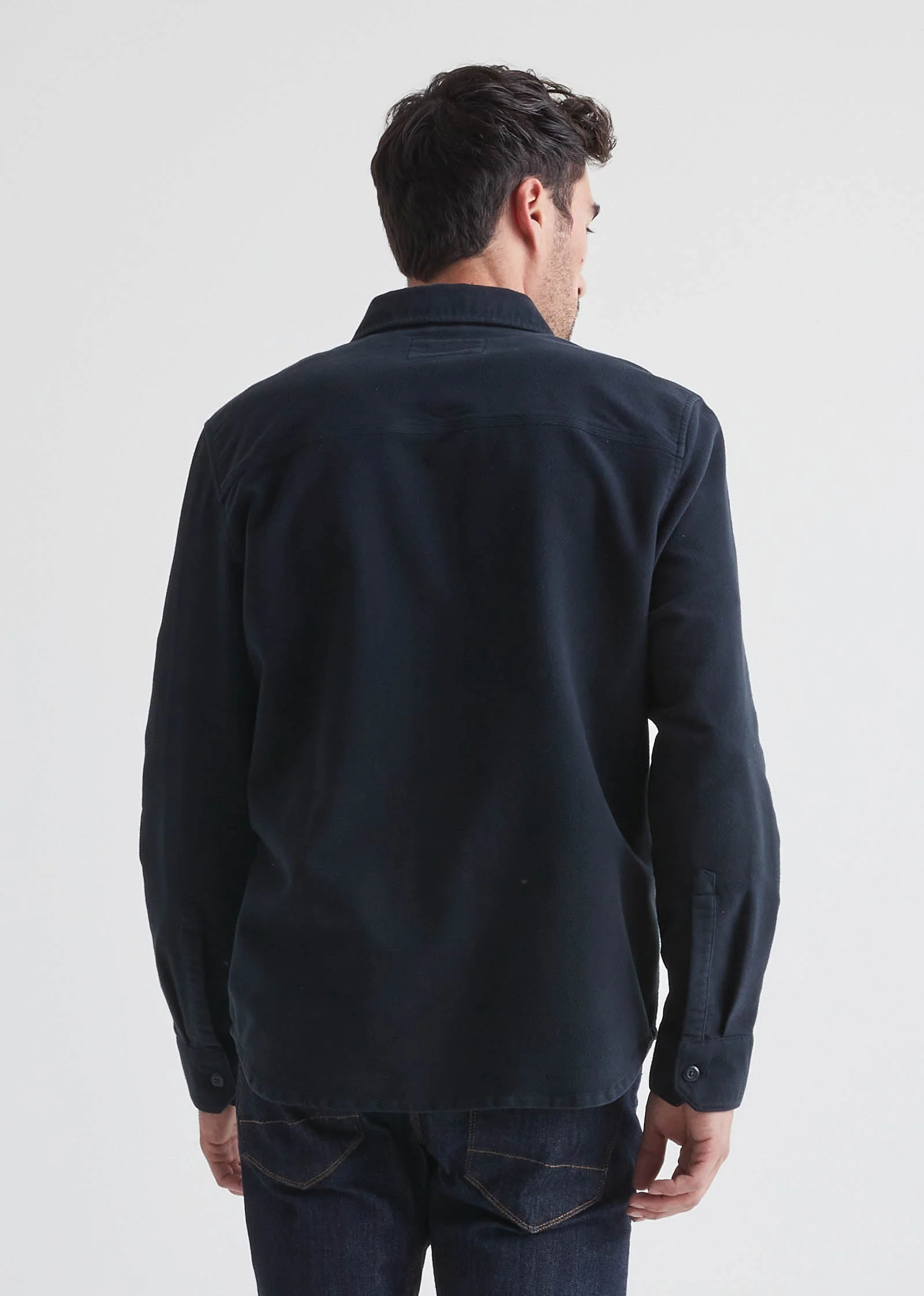 No Sweat Moleskin Shirt - Navy - Image 3