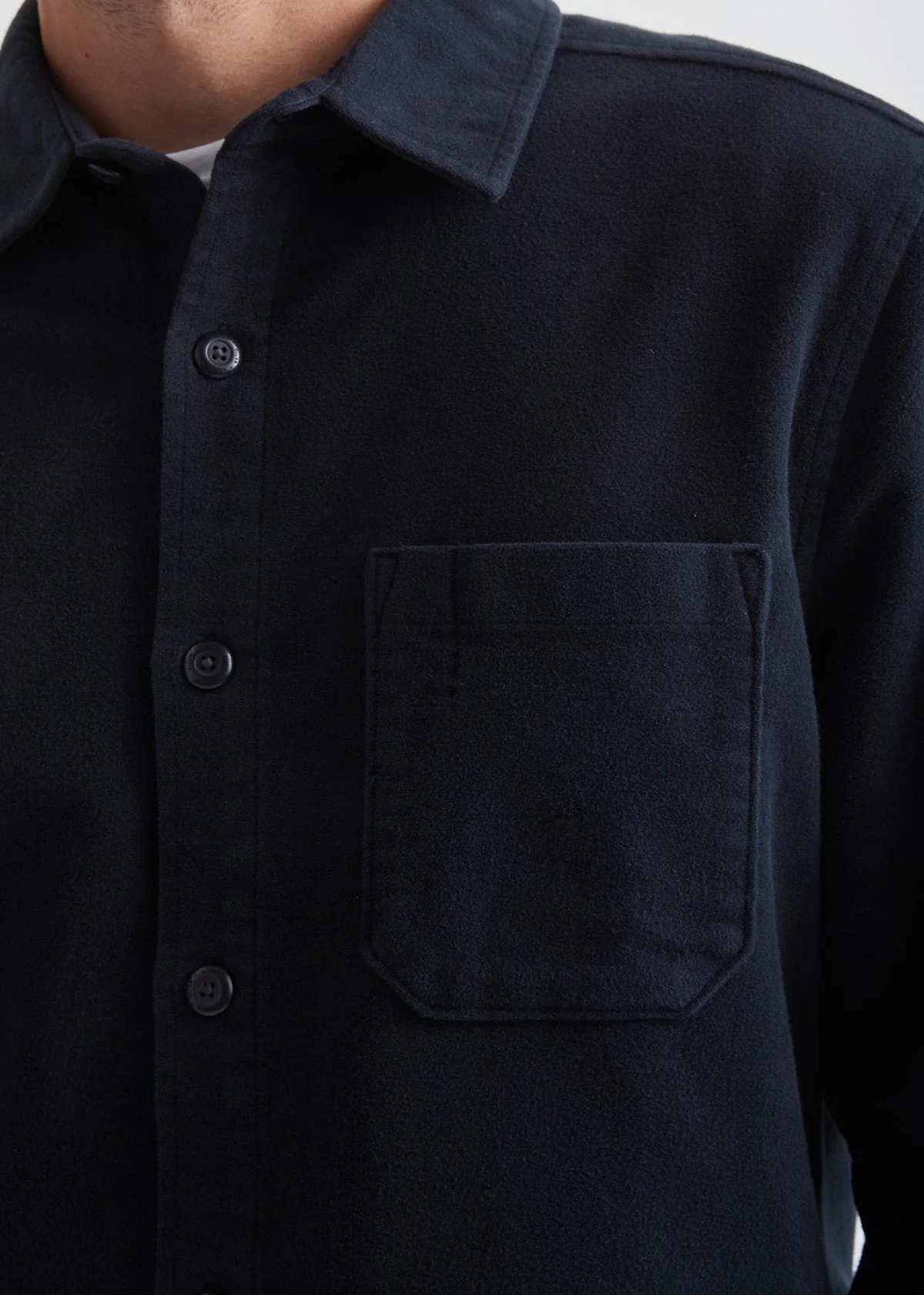 No Sweat Moleskin Shirt - Navy - Image 4