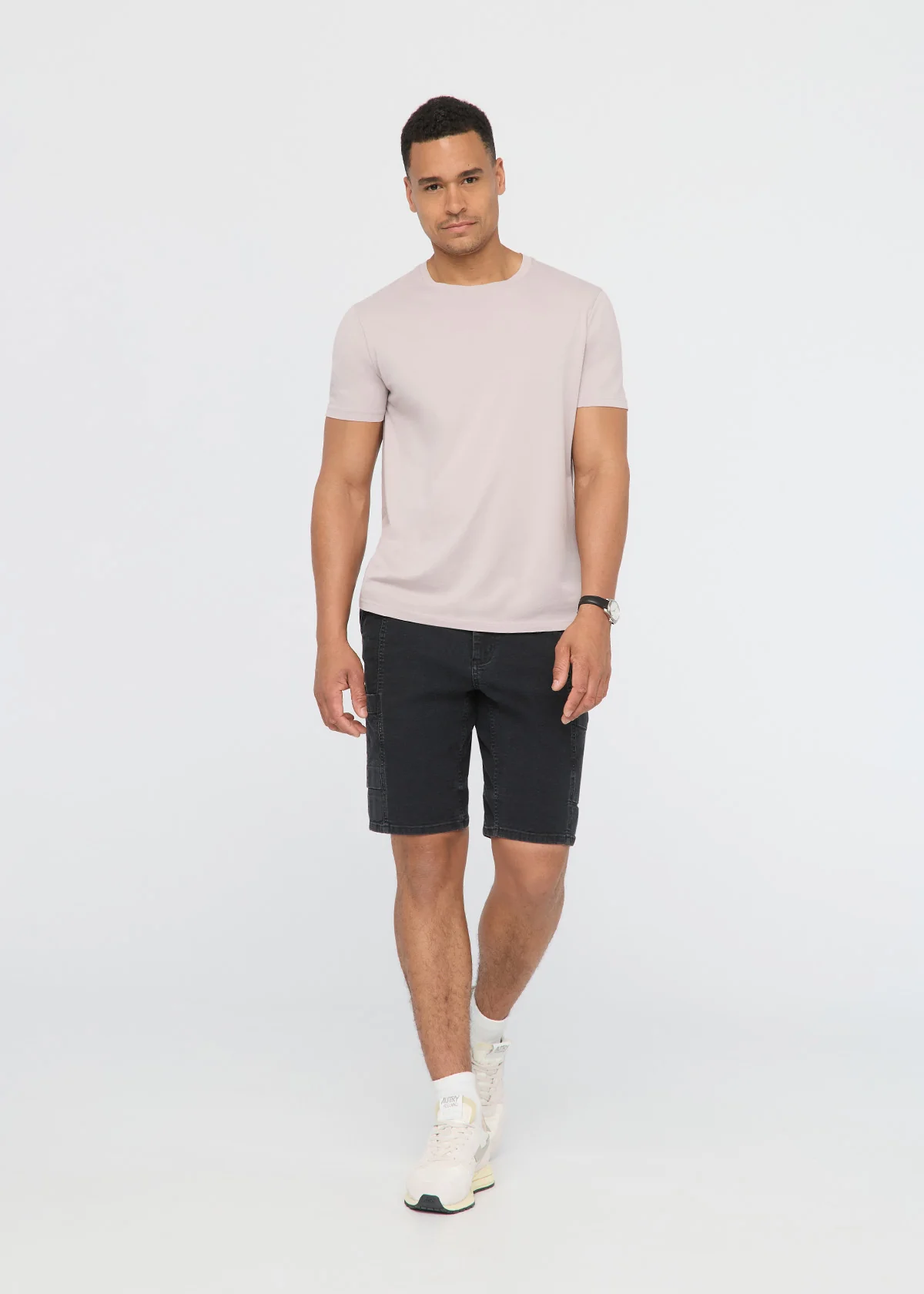 Stretch Canvas Cargo Short - Black