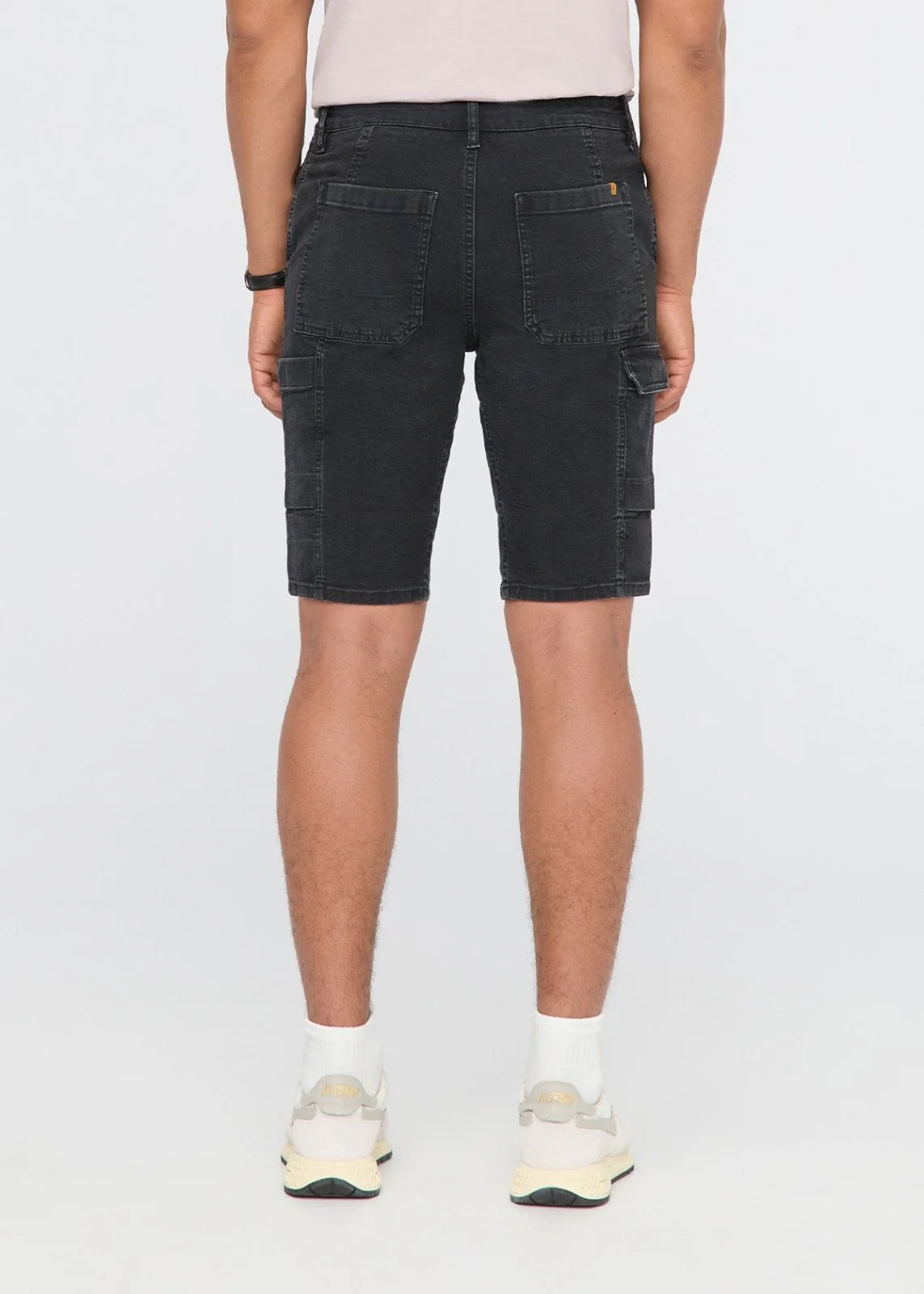 Stretch Canvas Cargo Short - Black - Image 4