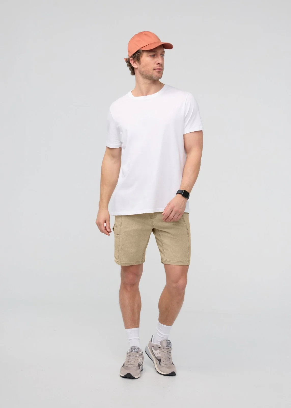 Stretch Canvas Cargo Short - Tan