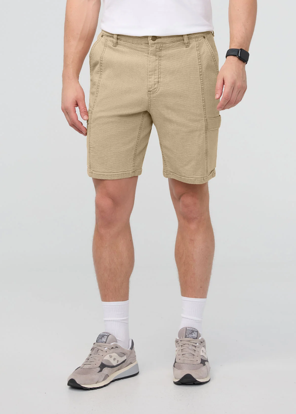 Stretch Canvas Cargo Short - Tan - Image 2