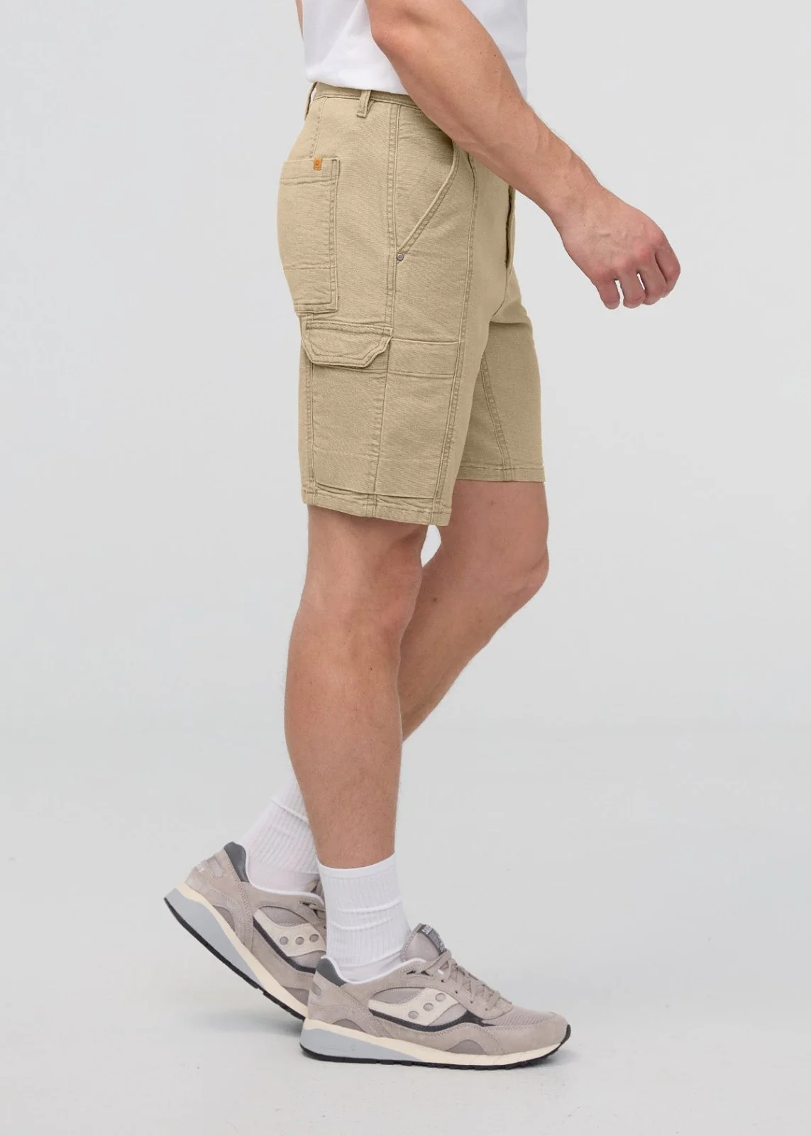 Stretch Canvas Cargo Short - Tan - Image 3