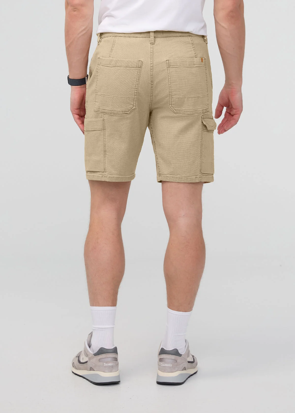 Stretch Canvas Cargo Short - Tan - Image 4