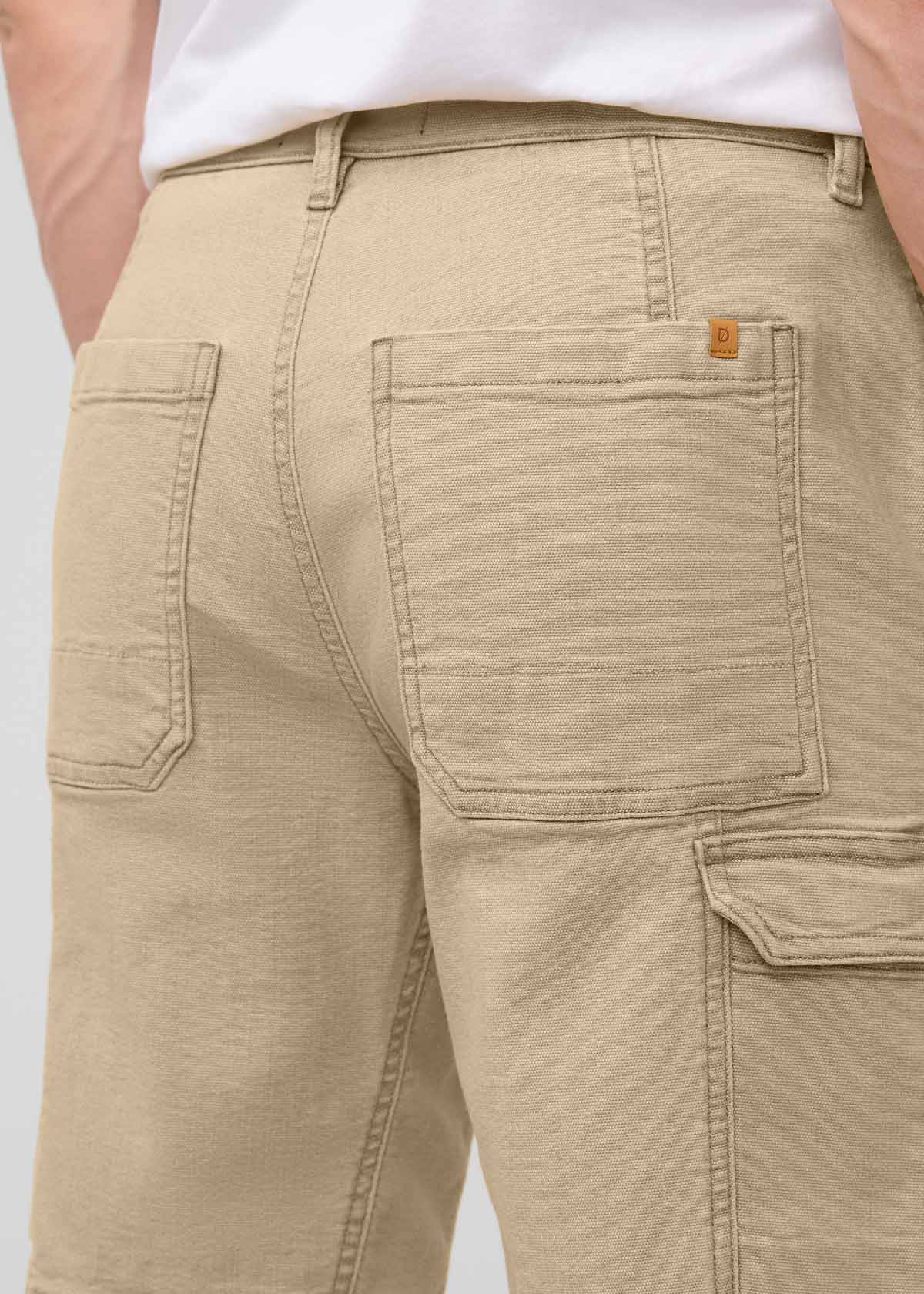 Stretch Canvas Cargo Short - Tan - Image 7