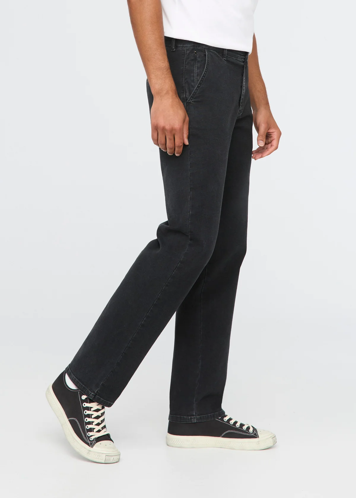 Stretch Canvas Relaxed Straight Chino - Black - Image 3