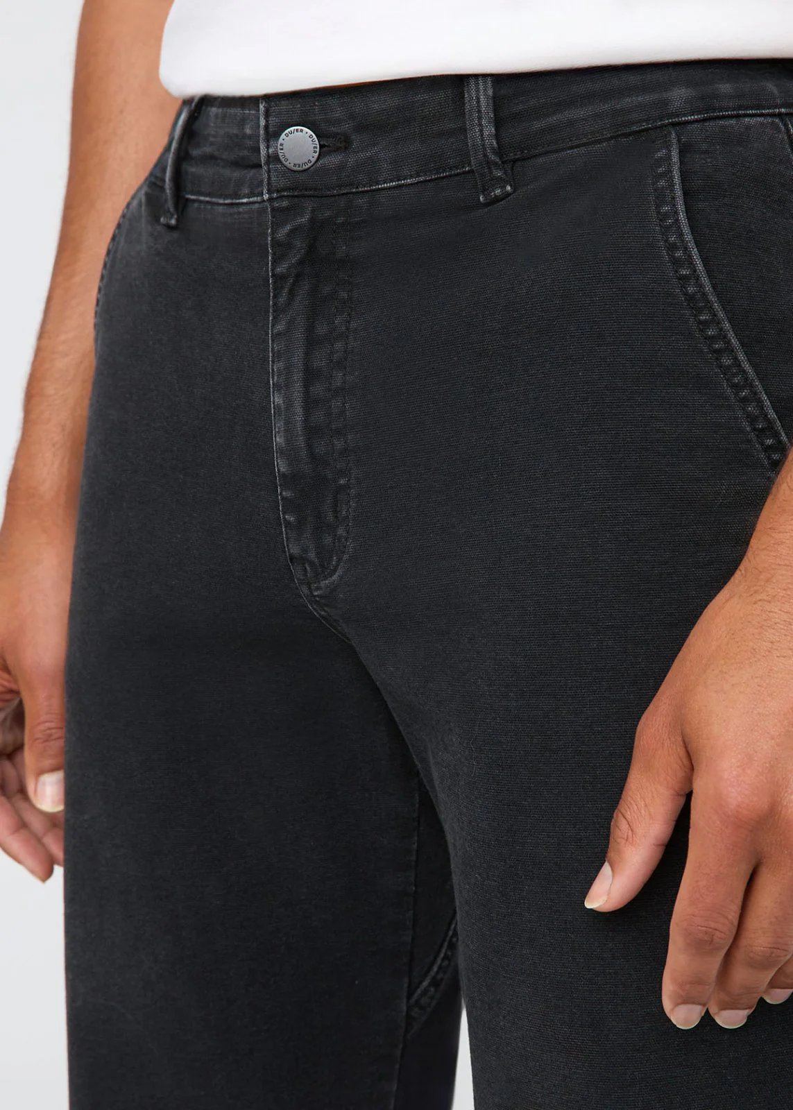 Stretch Canvas Relaxed Straight Chino - Black - Image 5