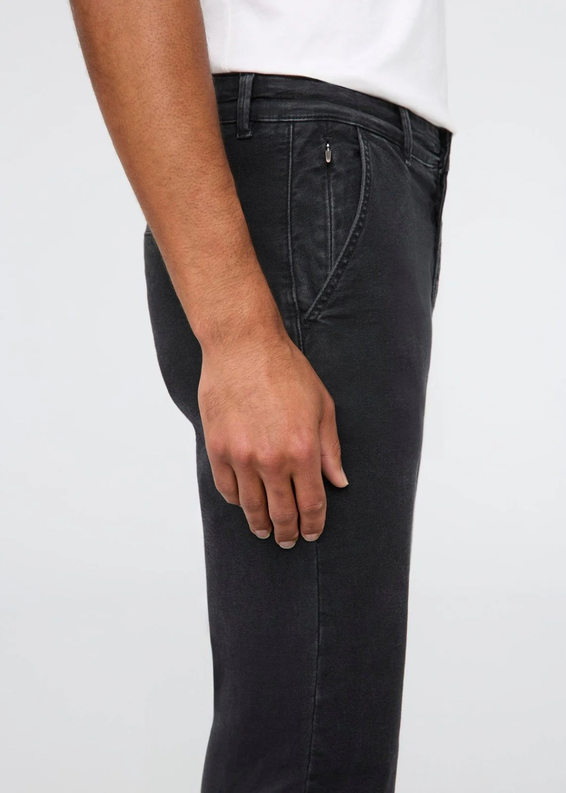 Stretch Canvas Relaxed Straight Chino - Black - Image 6