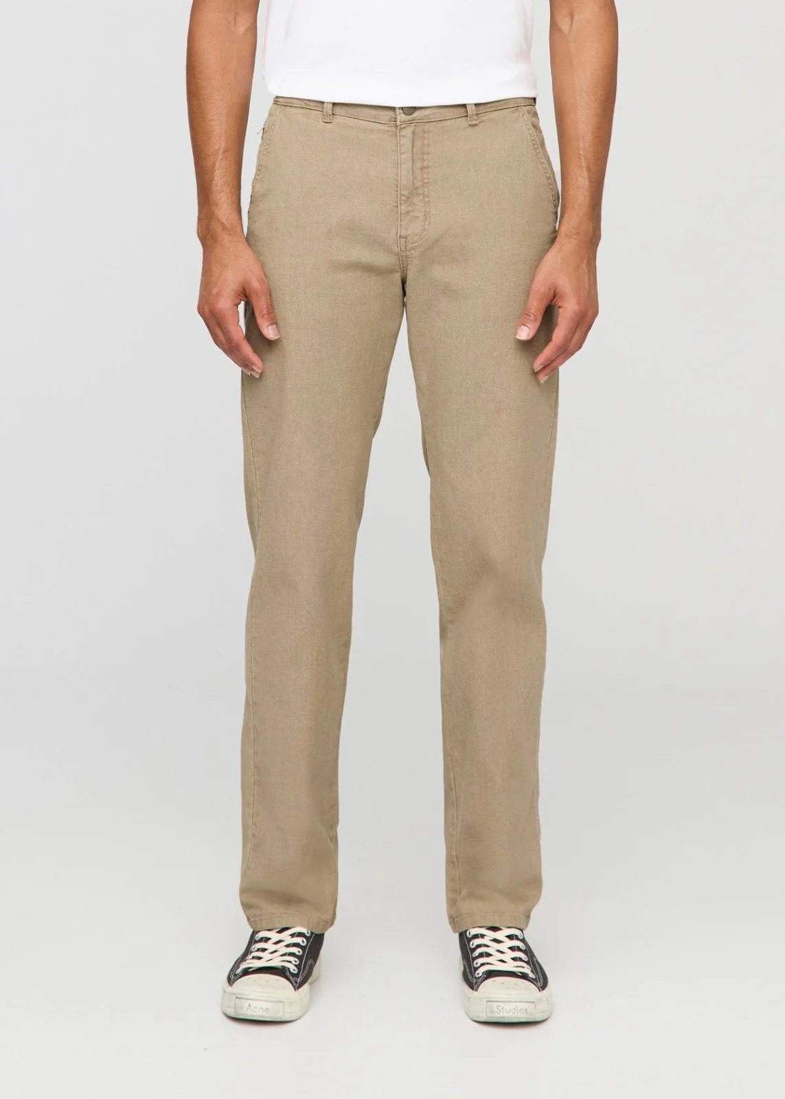 Stretch Canvas Relaxed Straight Chino - Tan - Image 2