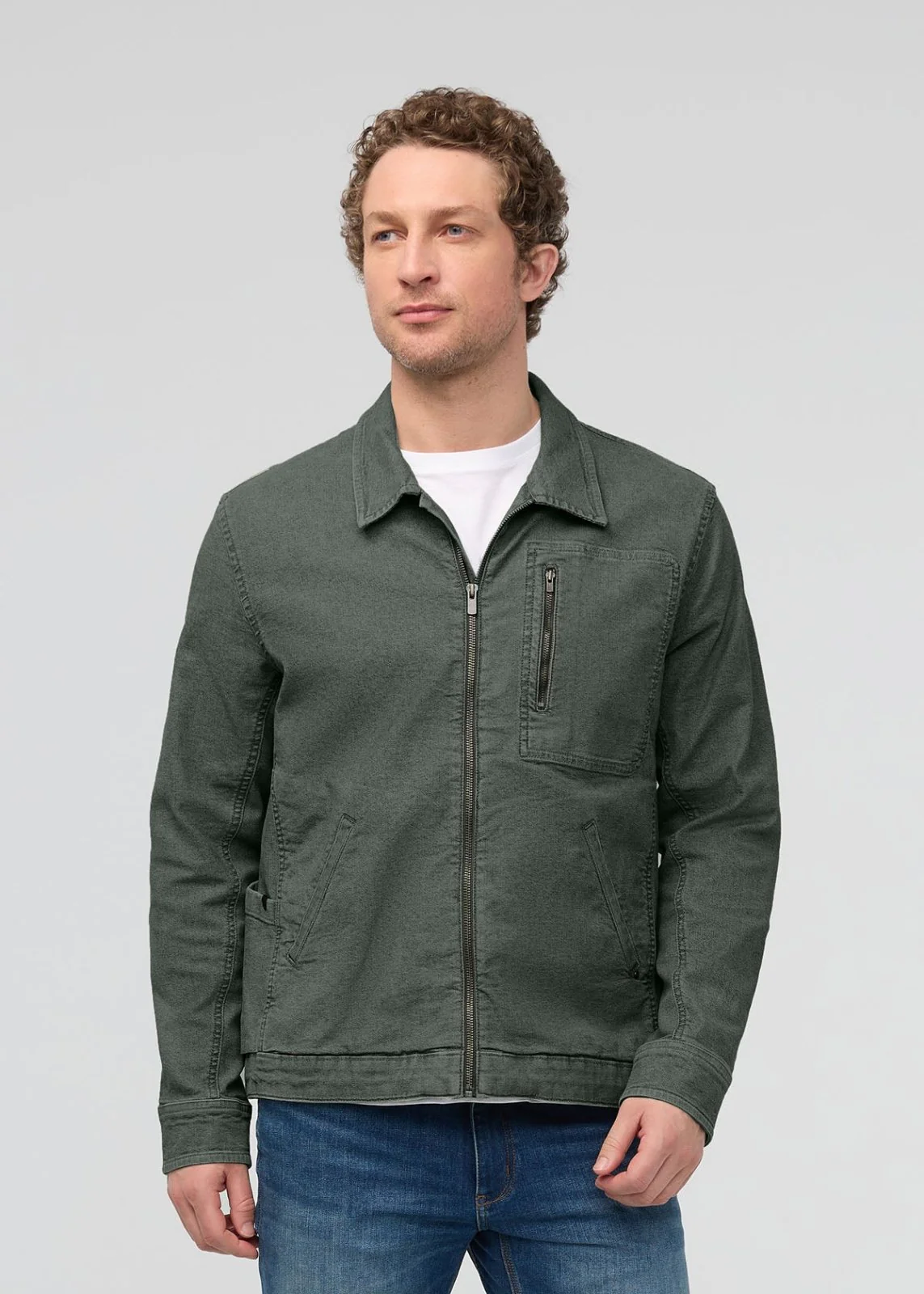 Stretch Canvas Utility Jacket - Black Spruce