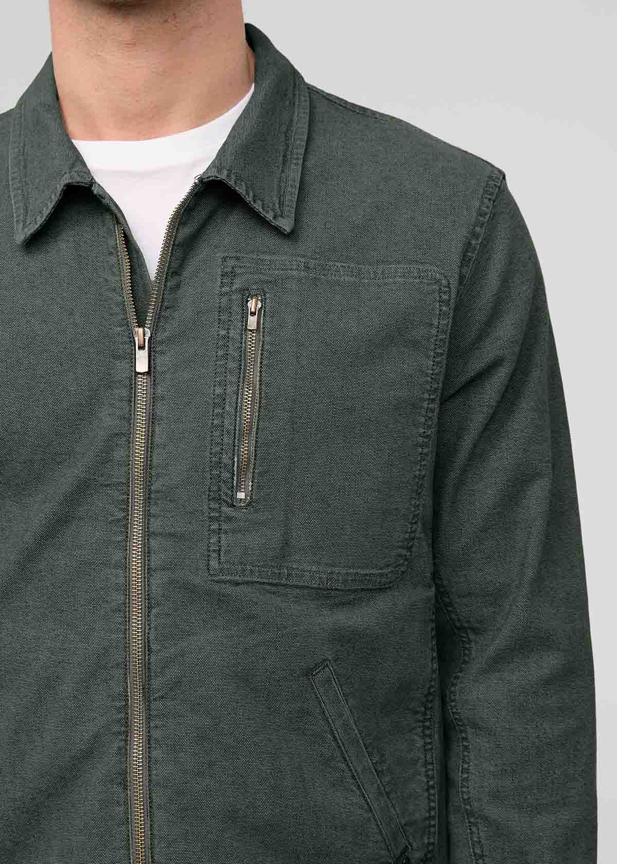 Stretch Canvas Utility Jacket - Black Spruce - Image 6