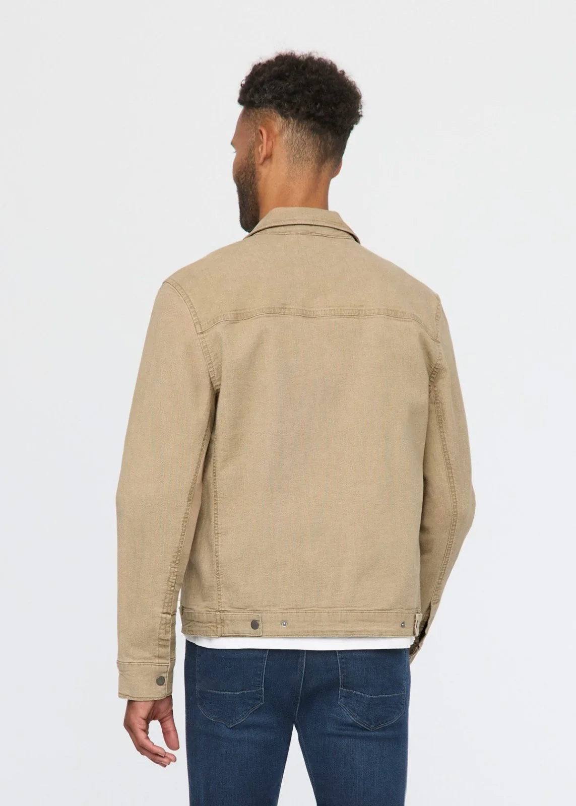 Stretch Canvas Utility Jacket - Tan - Image 4
