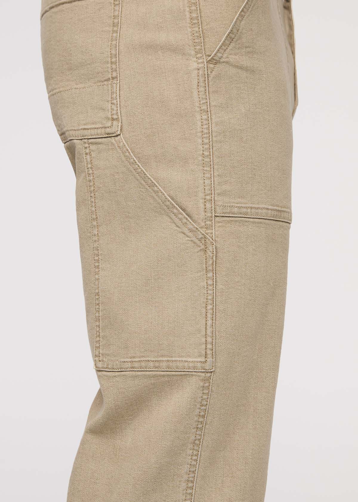 Stretch Canvas Utility Pant - Tan - Image 7