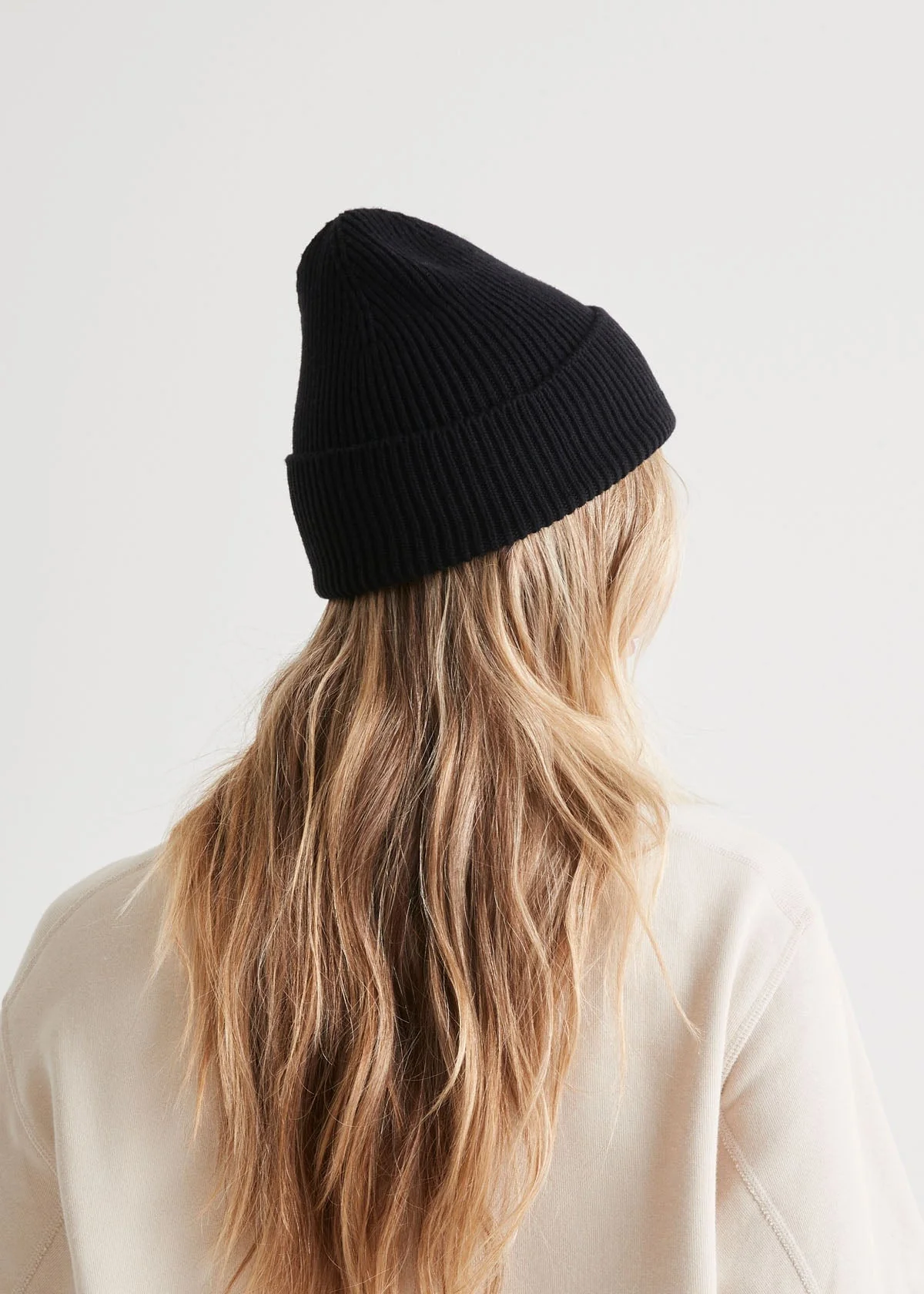 Merino Wool Toque - Black - Image 5