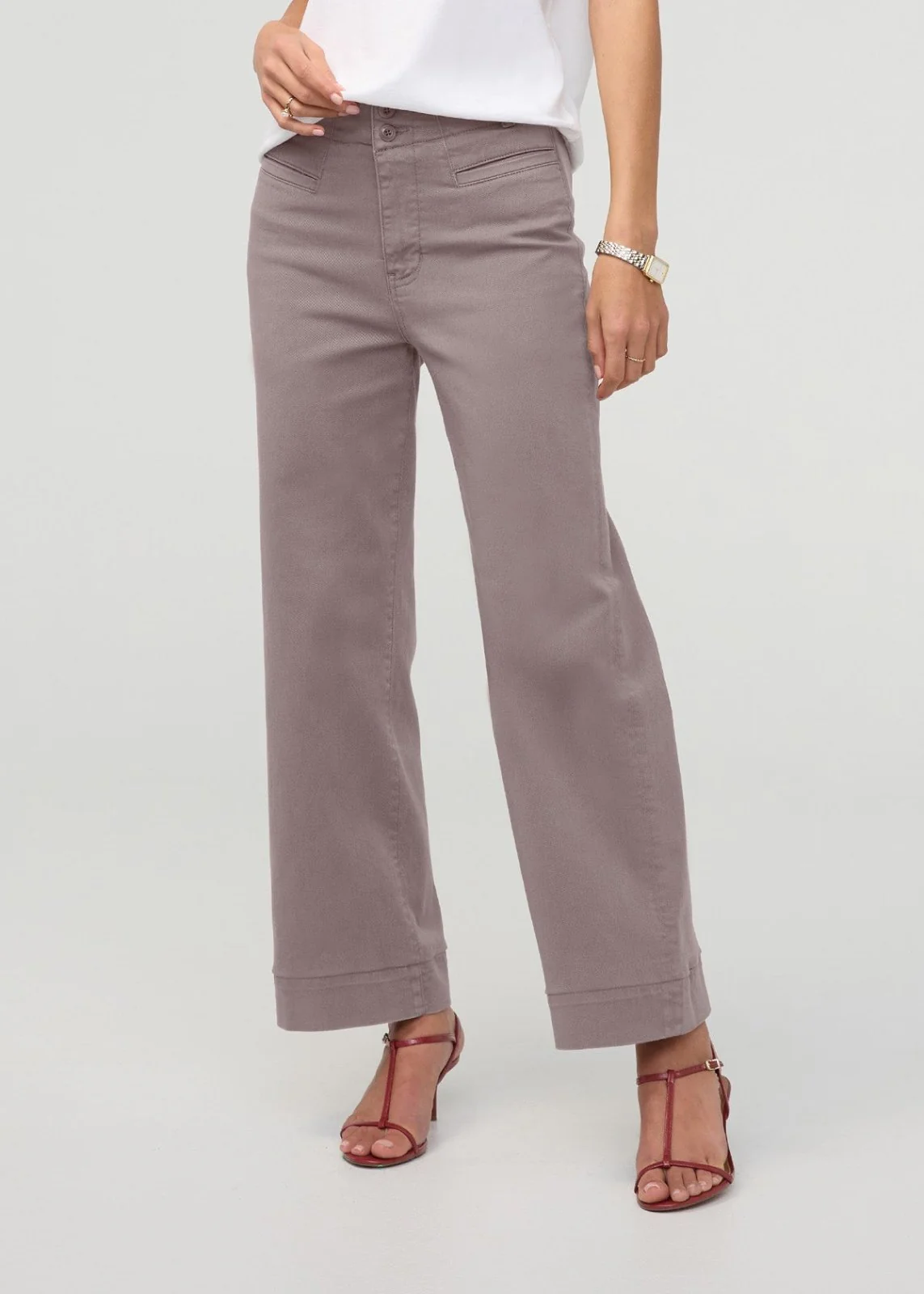 FlexTwill High Rise Trouser - Hazy Mauve - Image 2