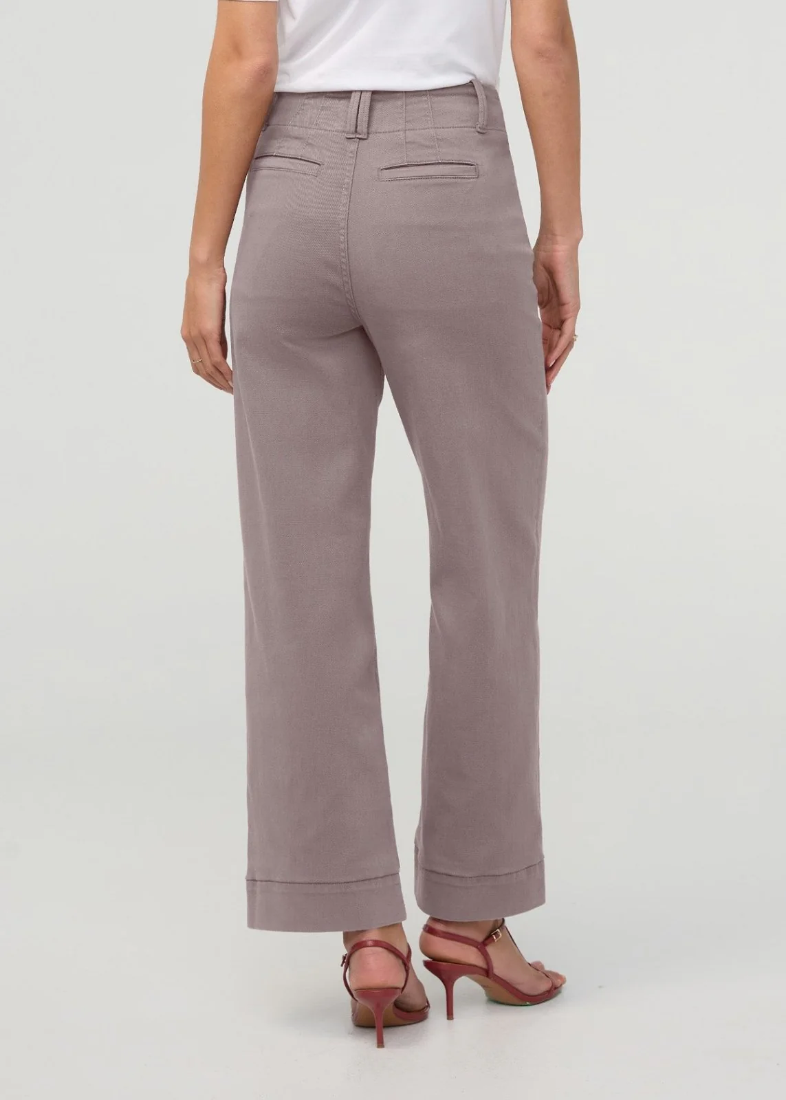 FlexTwill High Rise Trouser - Hazy Mauve - Image 4