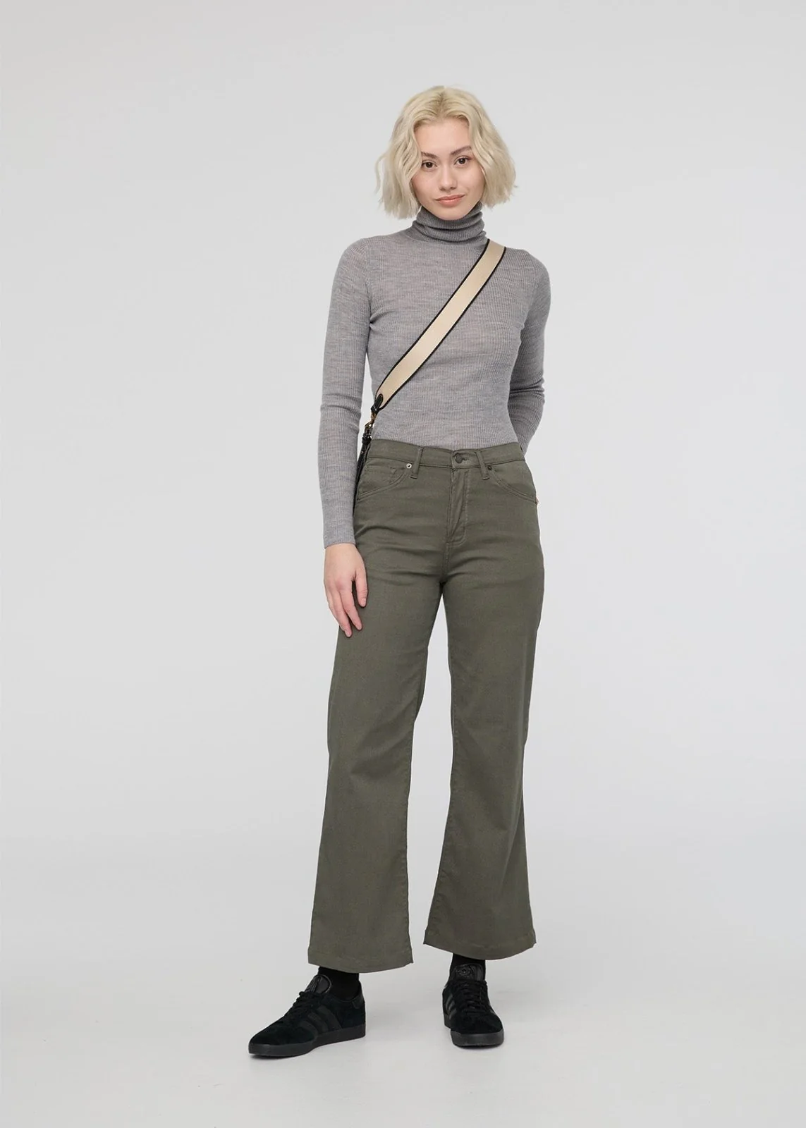 Live Free High Rise Wide Leg - Thyme