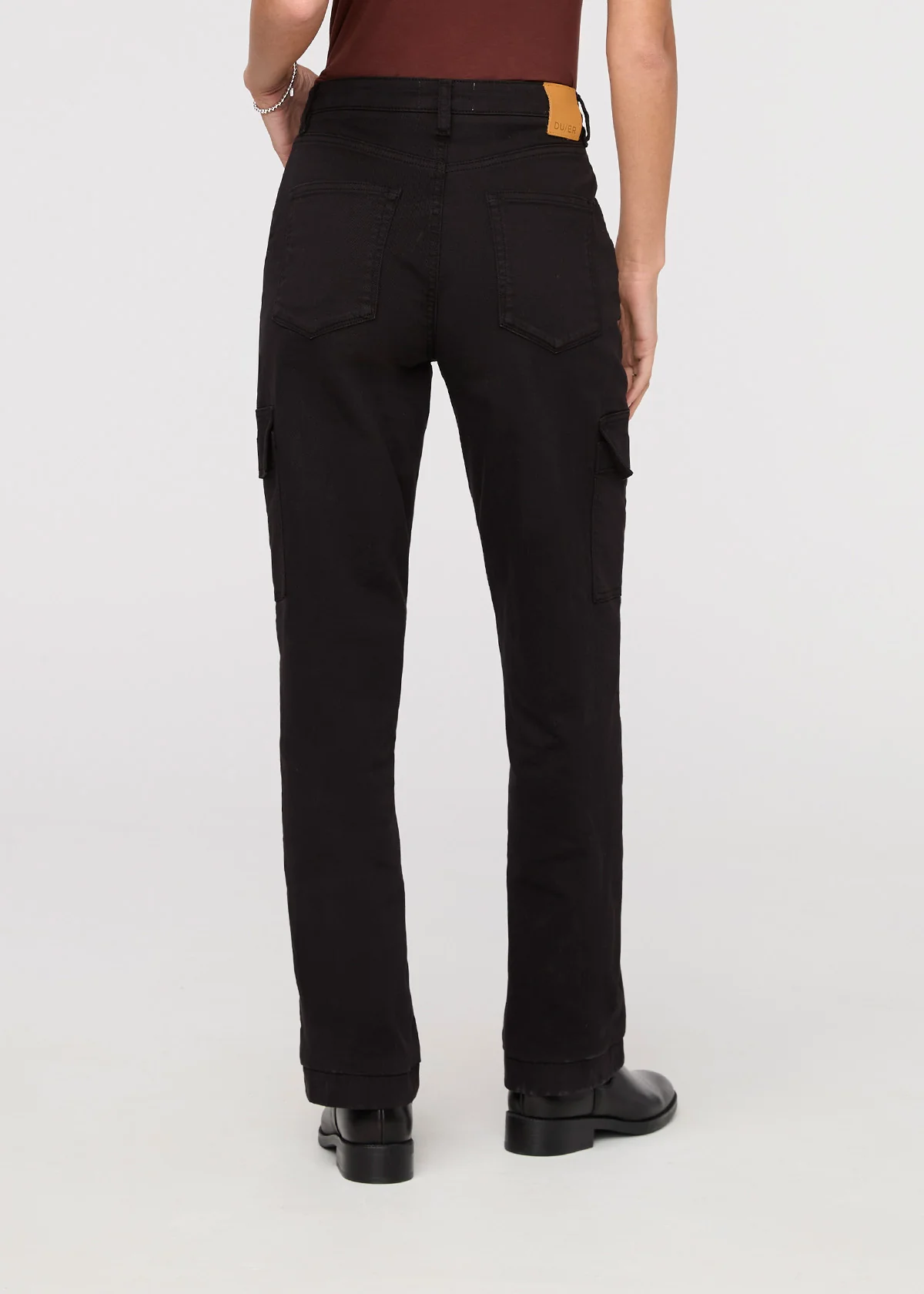 LuxTwill High Rise Cargo Pant - Black - Image 4