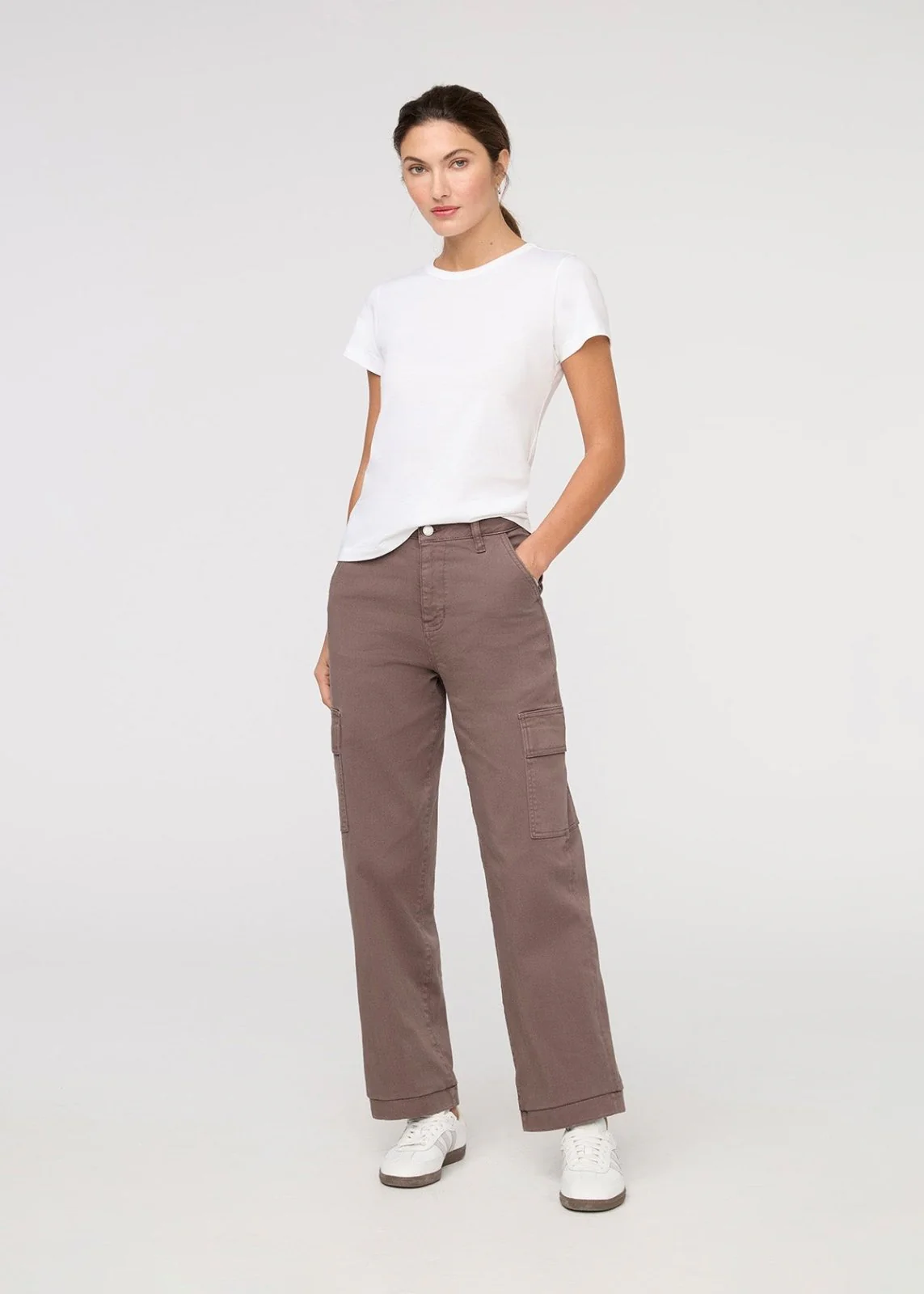 LuxTwill High Rise Cargo Pant - Claystone