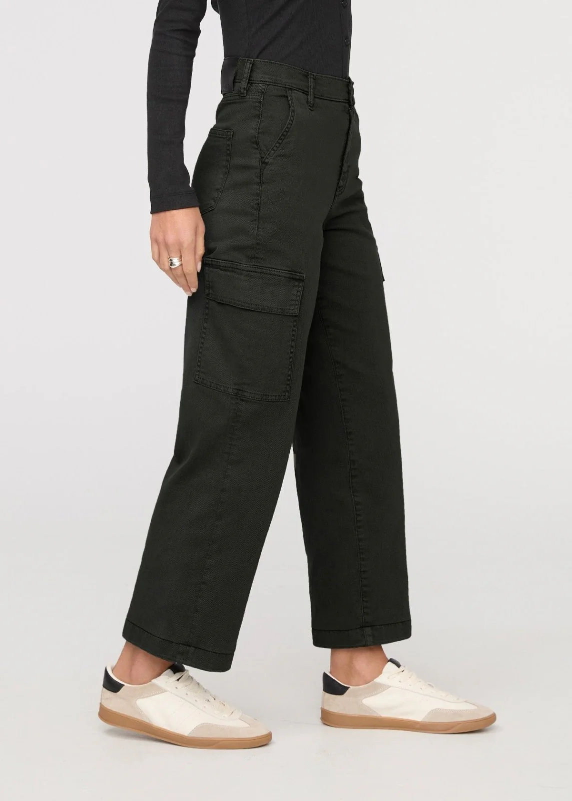 LuxTwill High Rise Cargo Pant - Evergreen - Image 3