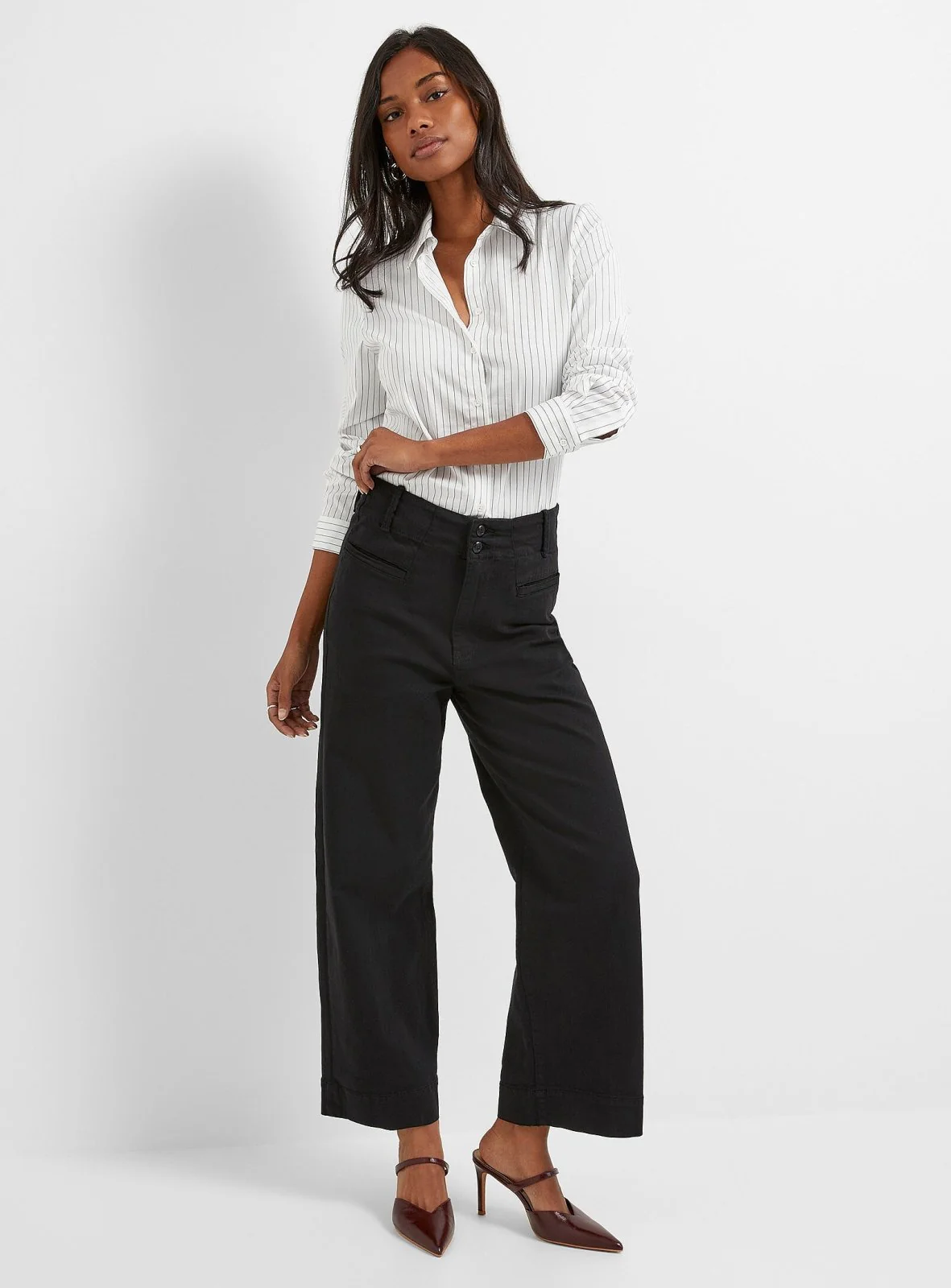 LuxTwill High Rise Trouser - Black - Image 3